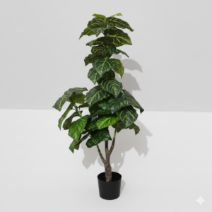 Artificial Green Indoor Tree Plant with Pot – Realistic Faux Decorative Plant for Home & Office Décor